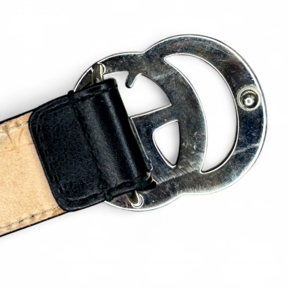 Gucci Kids GG Marmont Belt • Black Leather Silver GG • Fits Adults XS–S Full Set - Picture 8 of 8